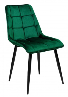 Krzesło glamour Aspen Velvet ciemnozielone