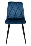 Krzesło welurowe tapicerowane Madison granatowe Velvet