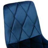 Krzesło welurowe tapicerowane Madison granatowe Velvet