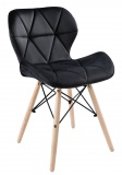 Krzesło tapicerowane MURET VELVET - aksamitny czarny