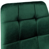 Krzesło welurowe DENVER velvet ciemnozielone