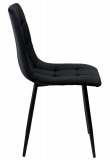Krzesło welurowe DENVER velvet czarne