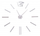 Zegar ścienny Diy Apis 65 - 120 cm - srebrny 3D