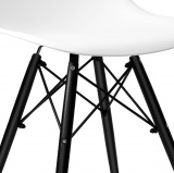 Krzesło plastikowe Paris Black DSW białe