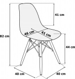 Krzesło plastikowe Paris Black DSW białe