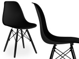 Krzesło plastikowe Milano Black DSW czarne
