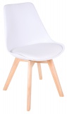 Komplet nowoczesnych krzeseł DSW Nantes - 4 sztuki - białe