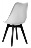 Krzesło nowoczesne Nantes Black DSW białe