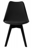 Krzesło nowoczesne Nantes Black DSW czarne