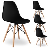 Komplet krzeseł PARIS DSW 4 sztuki czarny
