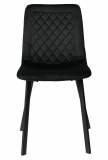 Krzesło welurowe CURTIS VELVET tapicerowane czarny aksamit