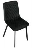 Krzesło welurowe CURTIS VELVET tapicerowane czarny aksamit