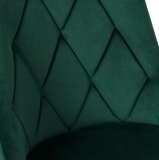 Krzesło LINCOLN VELVET tapicerowane ciemnozielony aksamit