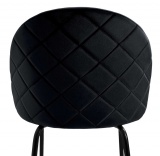 Krzesło welurowe Fargo Velvet czarne