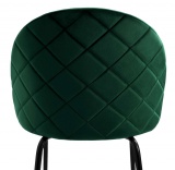 Krzesło welurowe Fargo Velvet ciemnozielone