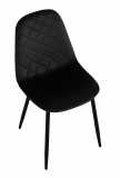 Krzesło welurowe Orlando Velvet czarne