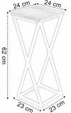  Kwietnik loftowy KONEL RUSTIC loft czarny 62 cm
