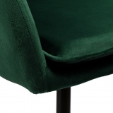 Krzesło welurowe SEVILLA VELVET ciemnozielone