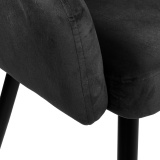 Krzesło welurowe ATLANTA VELVET czarne