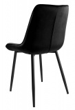 Krzesło welurowe NORMAN Velvet czarne