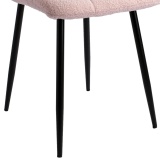 Krzesło boucle DENVER teddy różowe