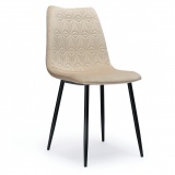 Krzesło DOVER VELVET tapicerowane beżowy aksamit