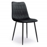 Krzesło DOVER VELVET tapicerowane czarny aksamit