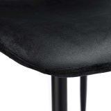Krzesło DOVER VELVET tapicerowane czarny aksamit