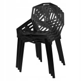 Krzesło ażurowe nowoczesne VECTOR czarne
