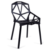 Krzesło ażurowe nowoczesne VECTOR czarne