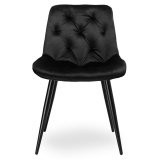 Krzesło ELIOT VELVET tapicerowane czarny aksamit