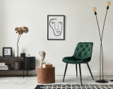 Krzesło ELIOT VELVET tapicerowane ciemnozielony aksamit