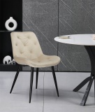 Krzesło ELIOT VELVET tapicerowane beżowy aksamit