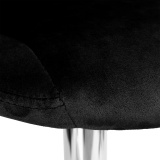 Hoker barowy Cydro chromowane czarne Velvet