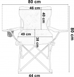 Składane krzesło turystyczne HUGO szare